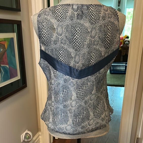 Laundry By Shelli Segal Strapless Dress - Blue and White - Picture 4 of 5